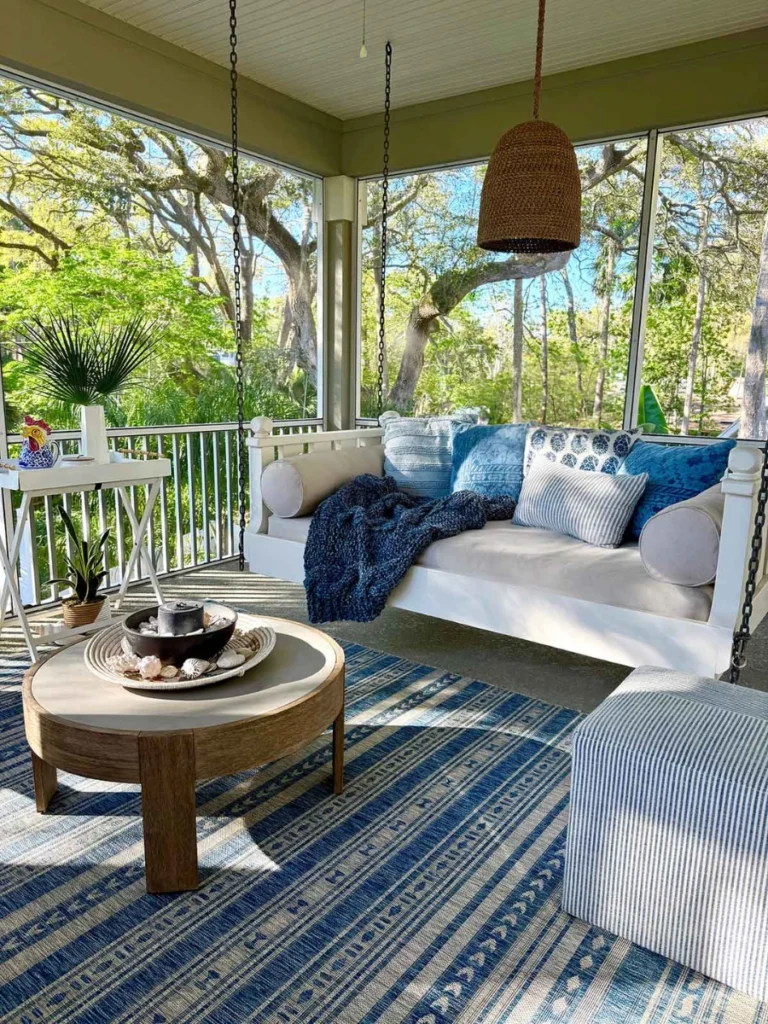 Deep Charcoal Wicker Hanging Daybed Baskets