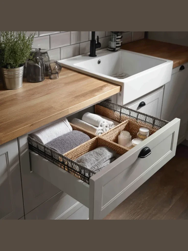 Deep Full Extension Wooden Pot Drawers