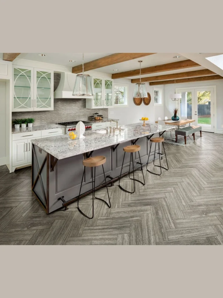 Deep Mocha Cross Cut Diagonal Tile Layouts