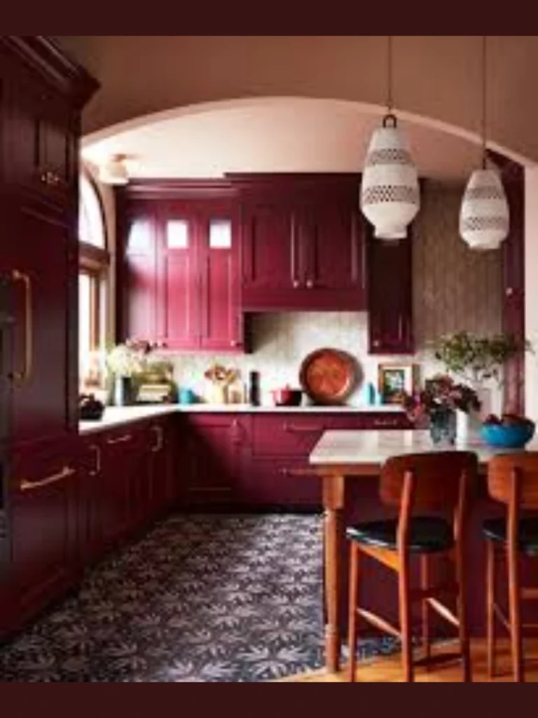 Deep Plum Burgundy Painted Accent Centerpieces