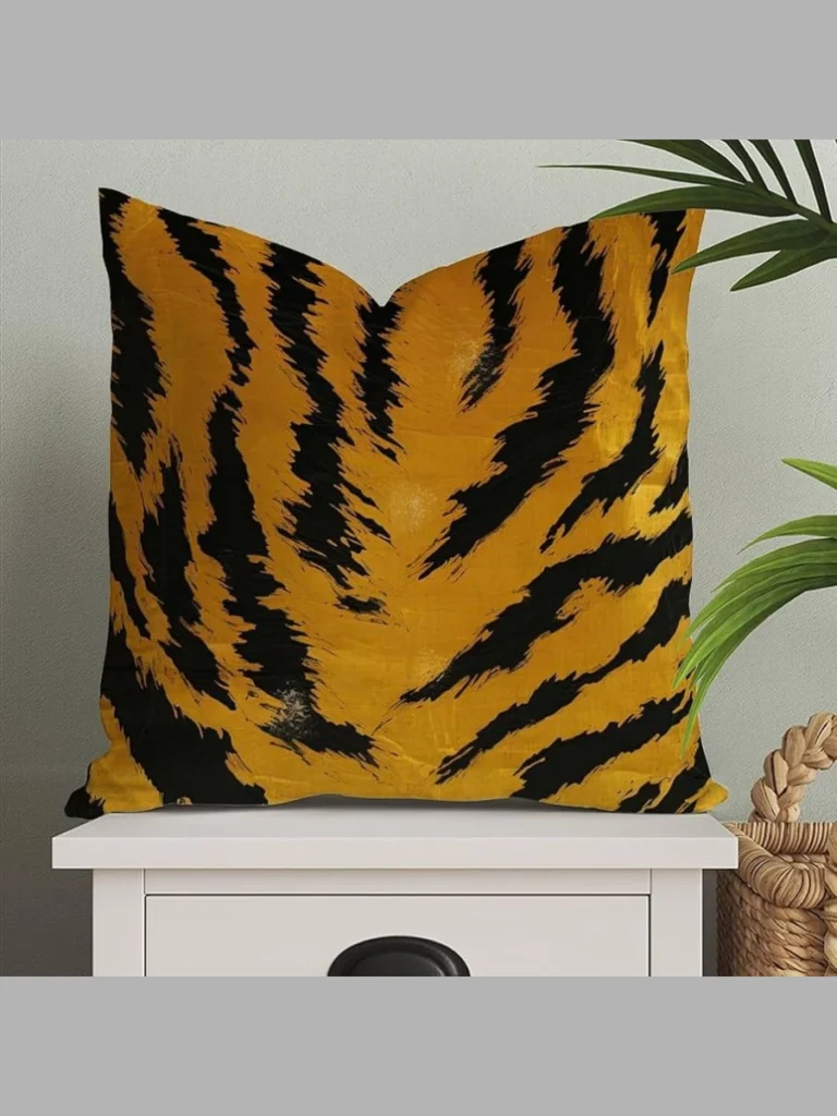Deep Tiger Stripe Canvas Cushion Protectors