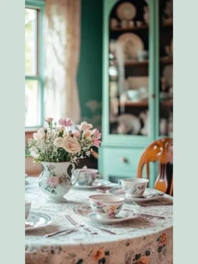 Delicate Sweet Pea and Vintage Teacup Nooks