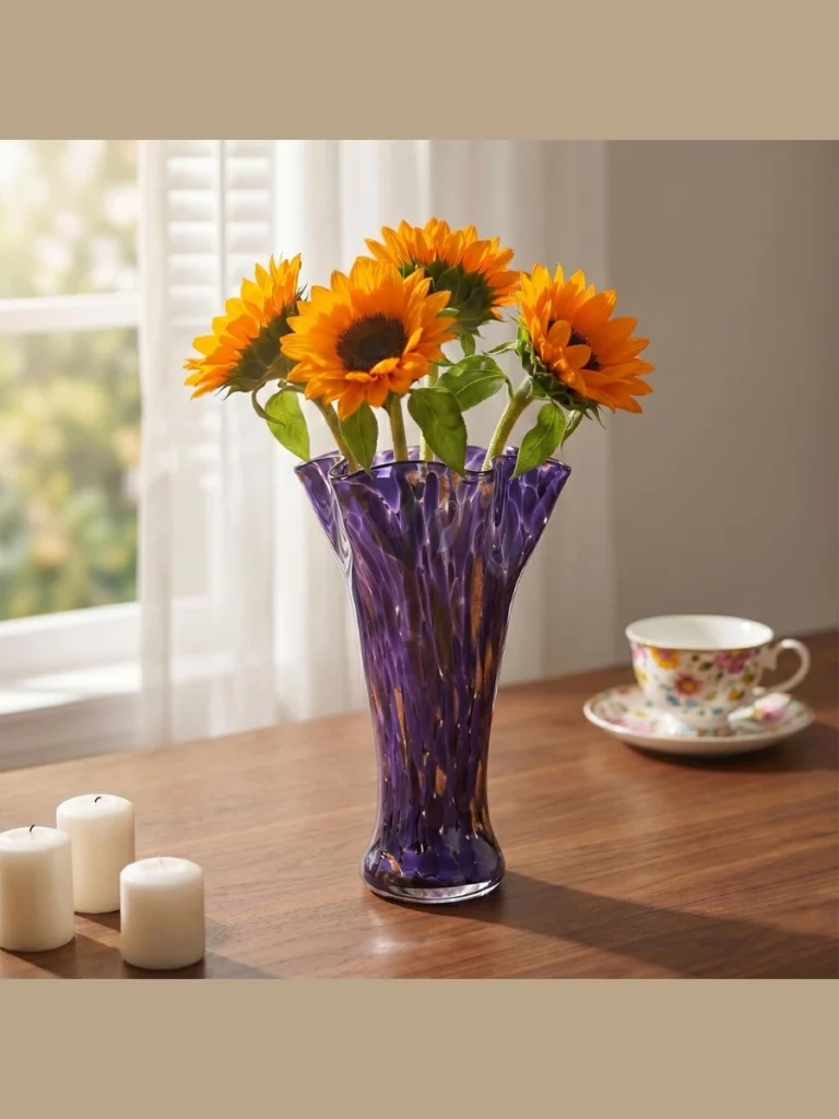 Display Vibrant Lavender Stems in Canary Yellow Glass Vases