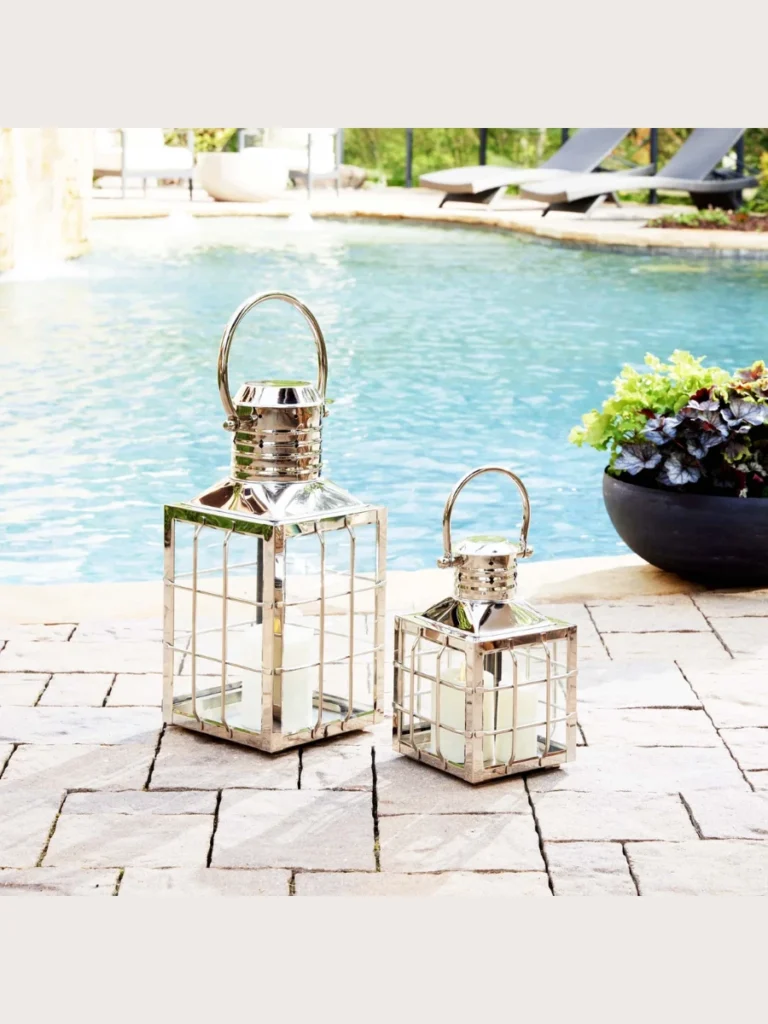 Distressed Brass Ship Lanterns