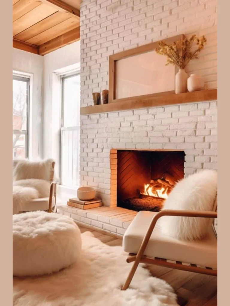 Distressed Clay Brick Fireplace Fascias
