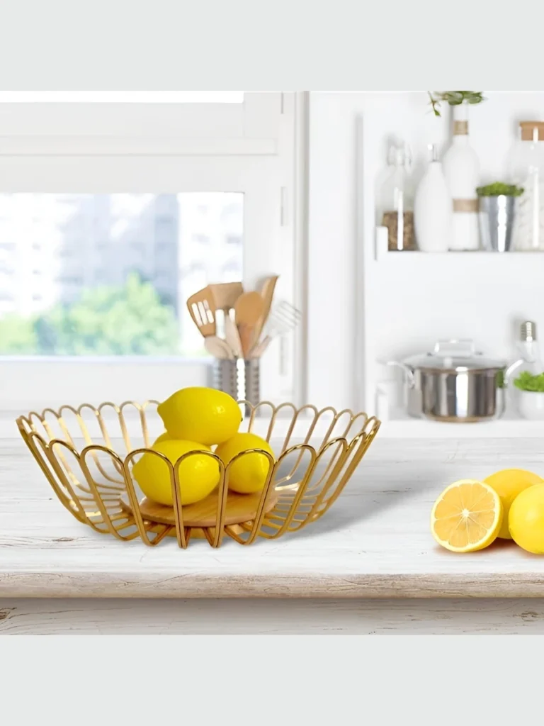 Distributed Metal Wire Baskets with Whole Oranges and Lemons