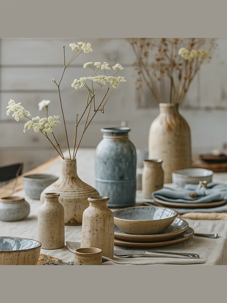 Domed Ceramic Tableware Vases