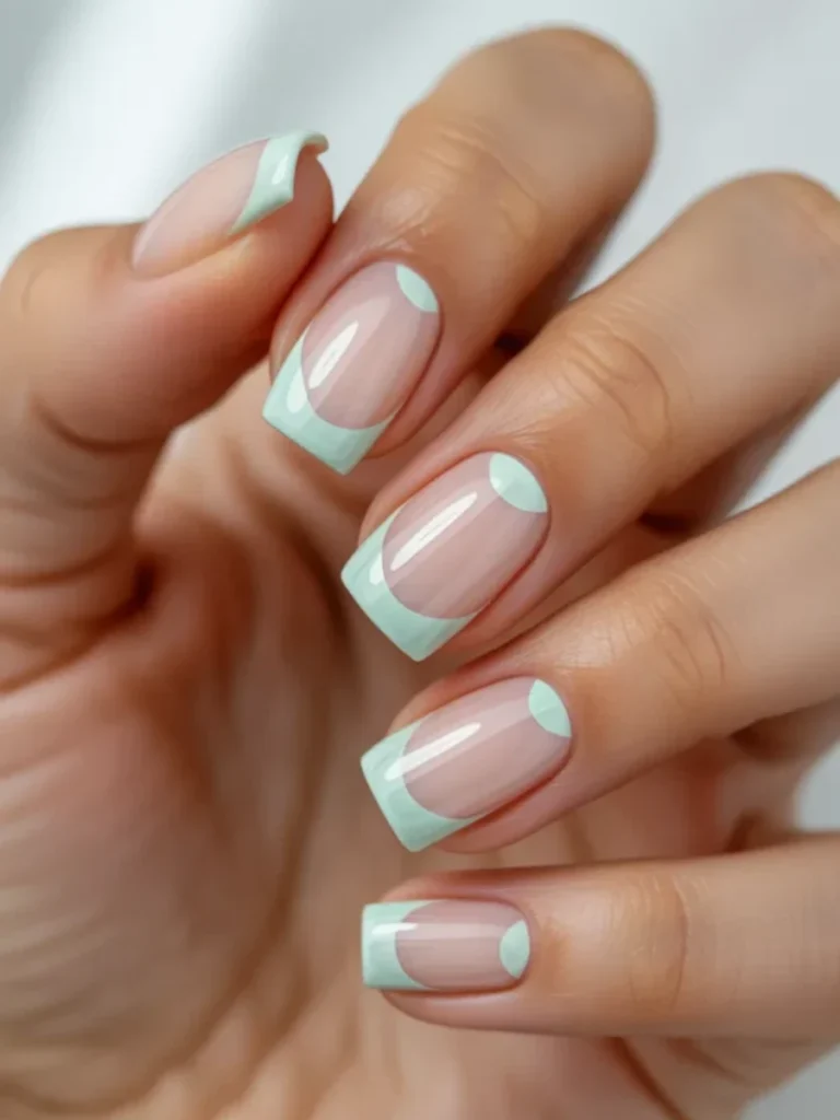 Double Arch Pastel Mint Negative Spaces