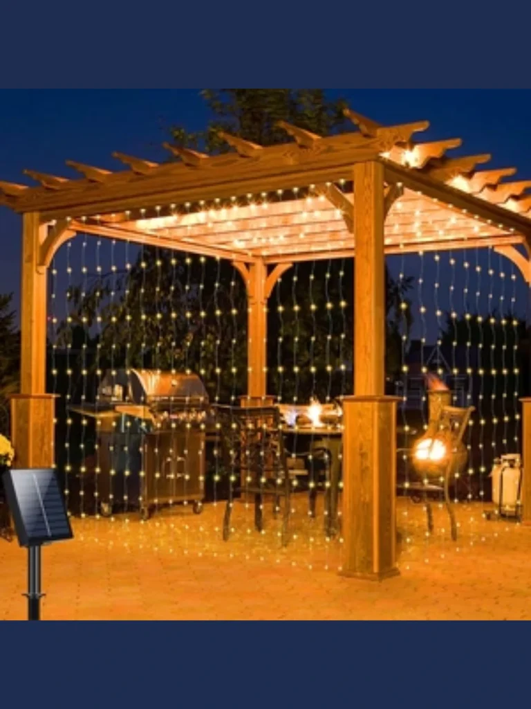 Drape Warm Solar Powered Fairy Lights Along Side Fences