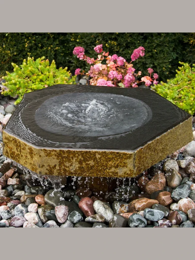 Drilled Tufa Rock Bubbler Columns