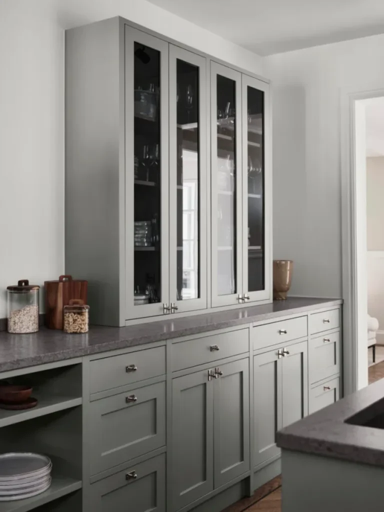 Extra Wide Horizontal Gliding Glass Hutch Doors