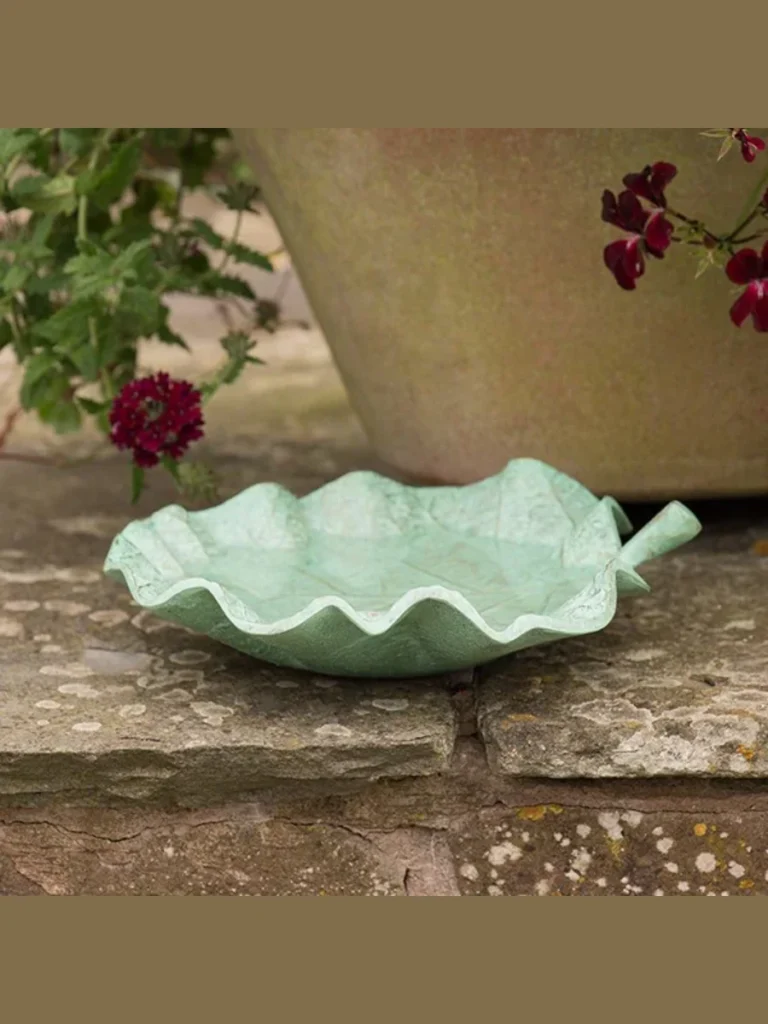 Faux Verdigris Patina Cast Monstera Leafs