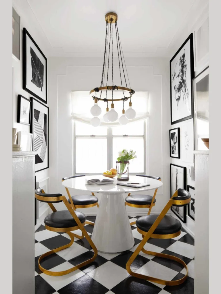 Fine Checkered Monochrome Base With Solid Bright Accents