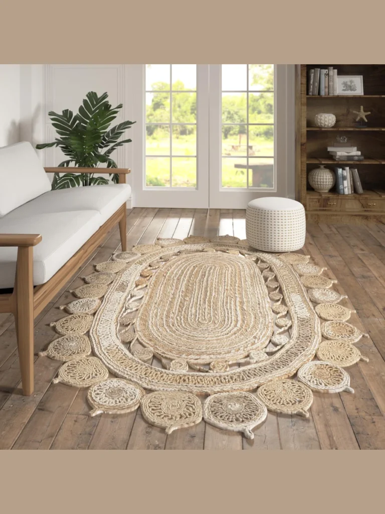 Flat Woven Natural Jute Floor Rugs