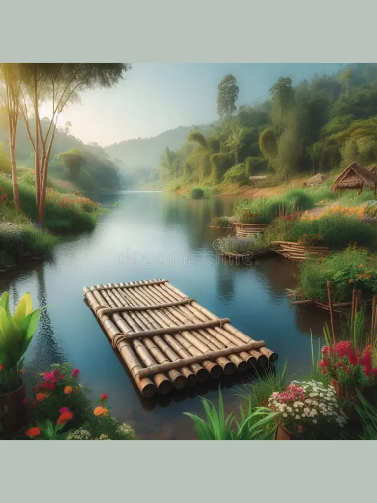 Floating Bamboo Twig Rafts