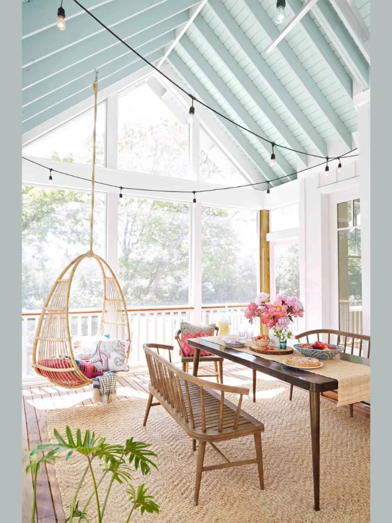 Floating Woven Macrame Swing Chairs