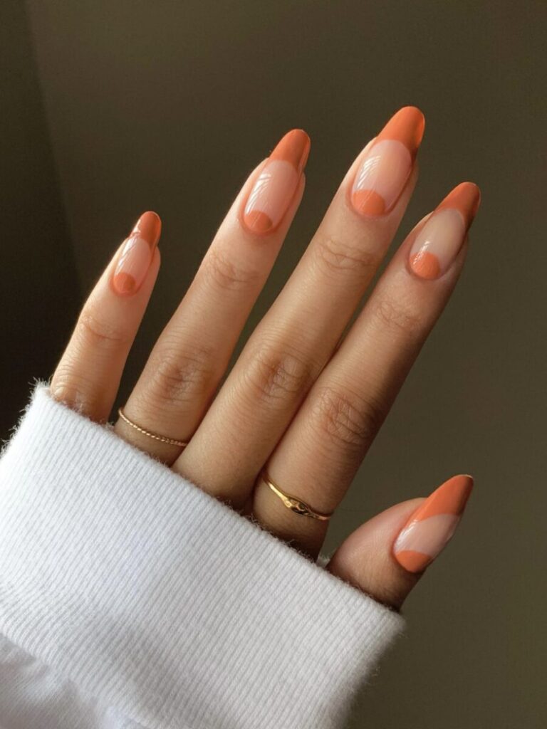 Fluorescent Peach Mousse Cuticle Half Moons