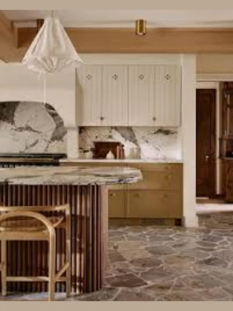Fluted Walnut Central Preparation Island Bases
