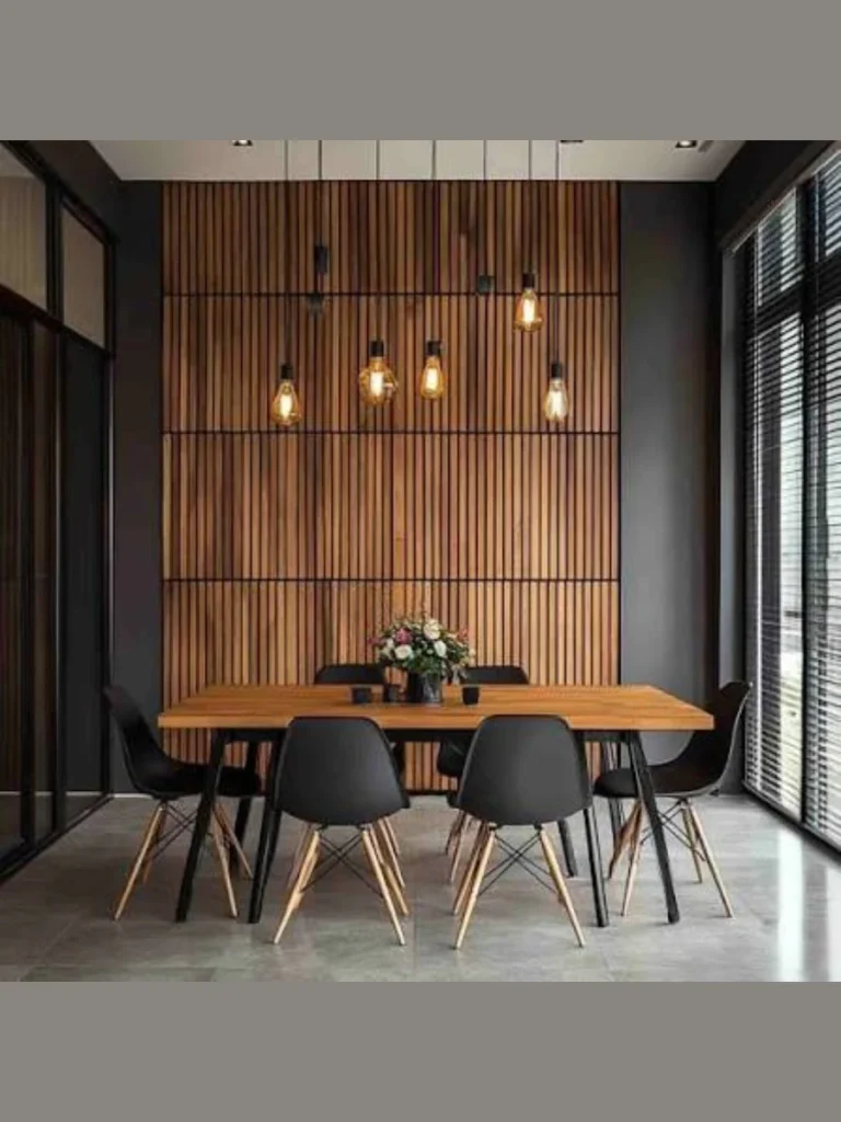 Fluted Wood Detail Contemporary Boards