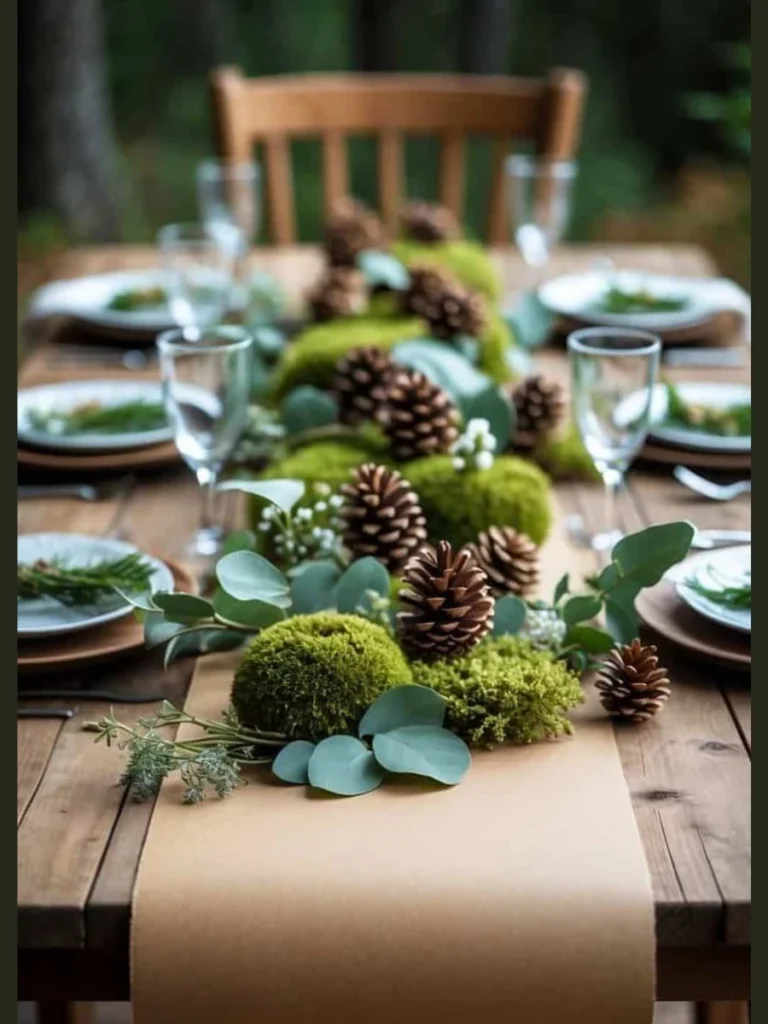 Foraged Pinecone and Birch Log Runners