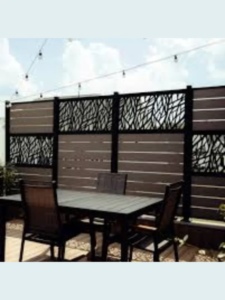 Frame the Deck Boundary with Tall Slatted Wood Privacy Panels