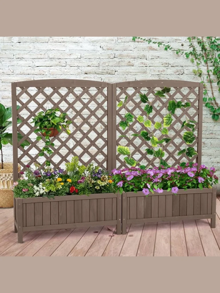 Free Standing Lattice Planter Boxes