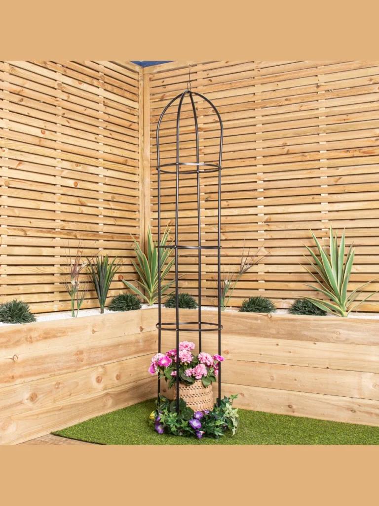 Freestanding Metal Pyramid Obelisk Cages