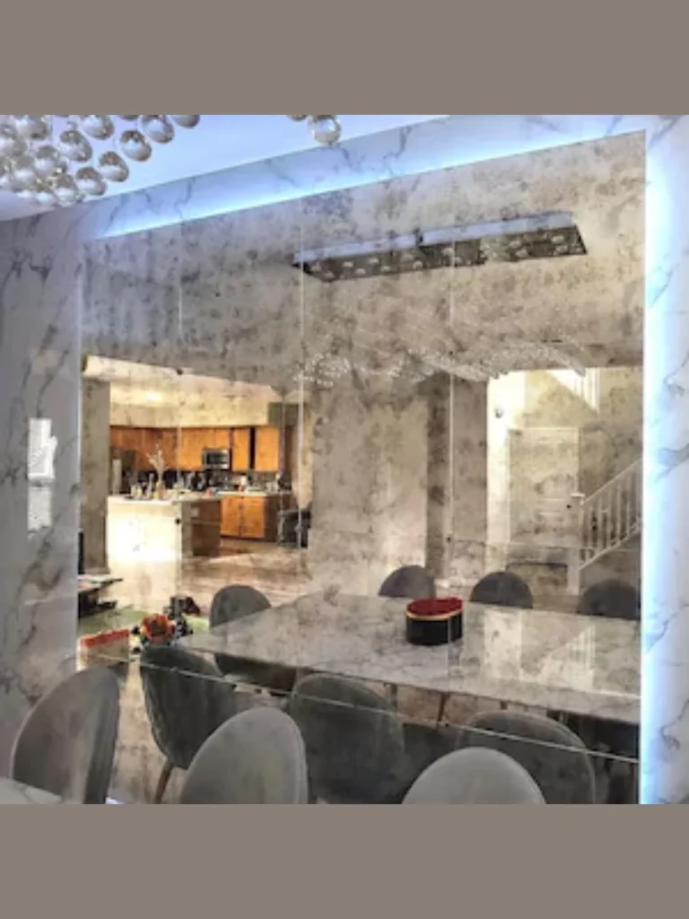 Full Height Seamless Mercury Glass Sheets