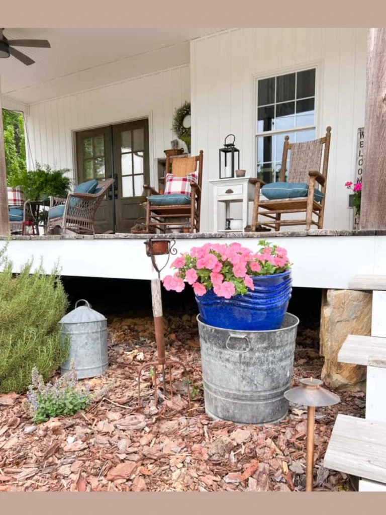 Galvanized Steel Bushel Tub Flower Planters