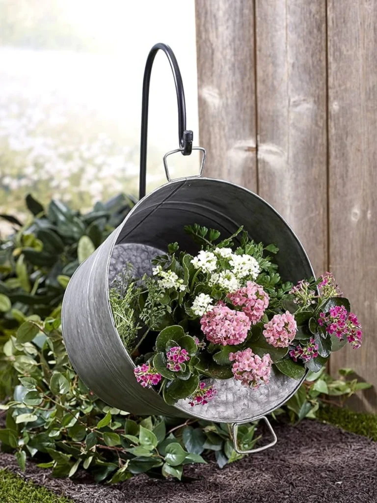 Galvanized Steel Decorative Flower Buckets