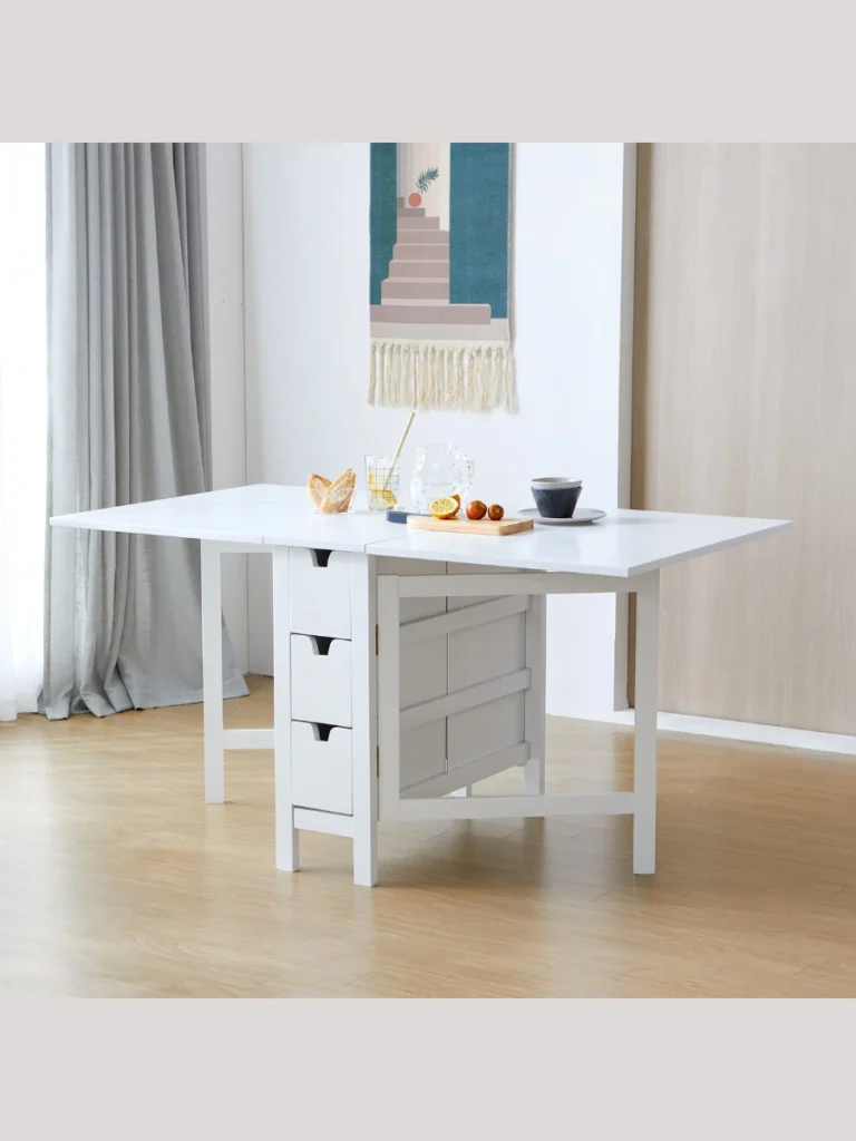 Gateleg Drop Leaf Tables With Built In Storage Drawers