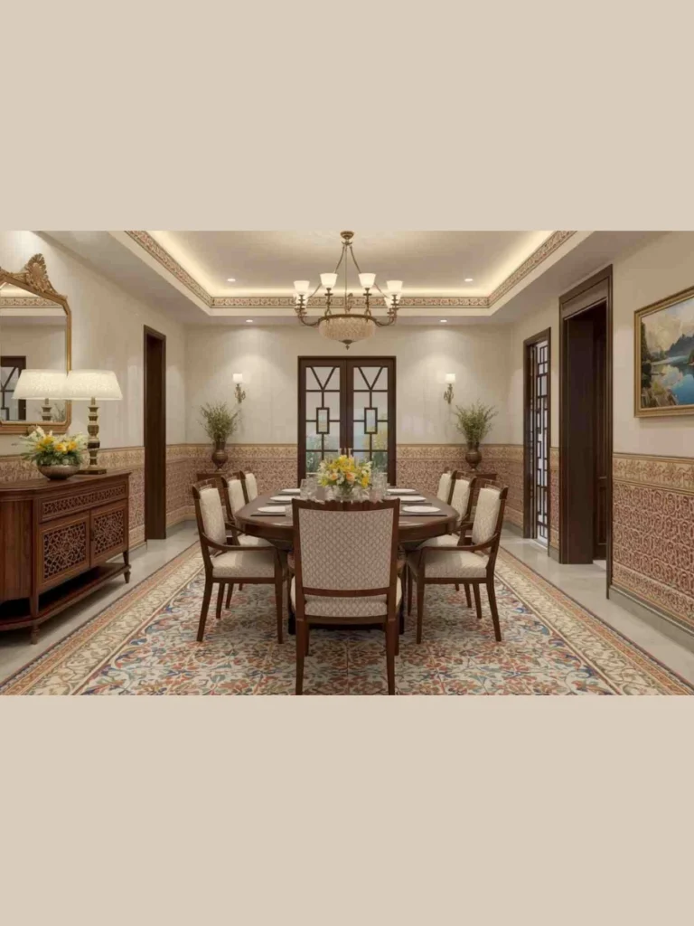 Geometric Terracotta Tile Flooring Borders