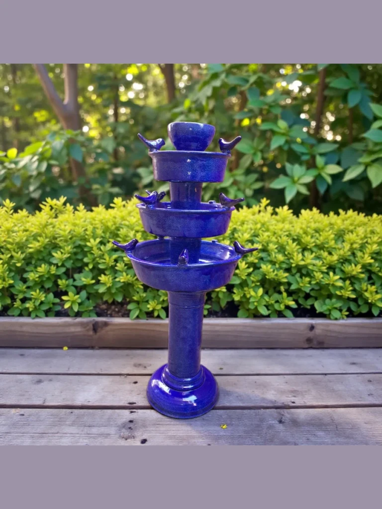 Glazed Ceramic Blue Mandala Dishes