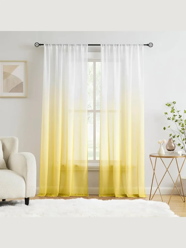 Gradient Multi Color Chiffon Sheer Curtains