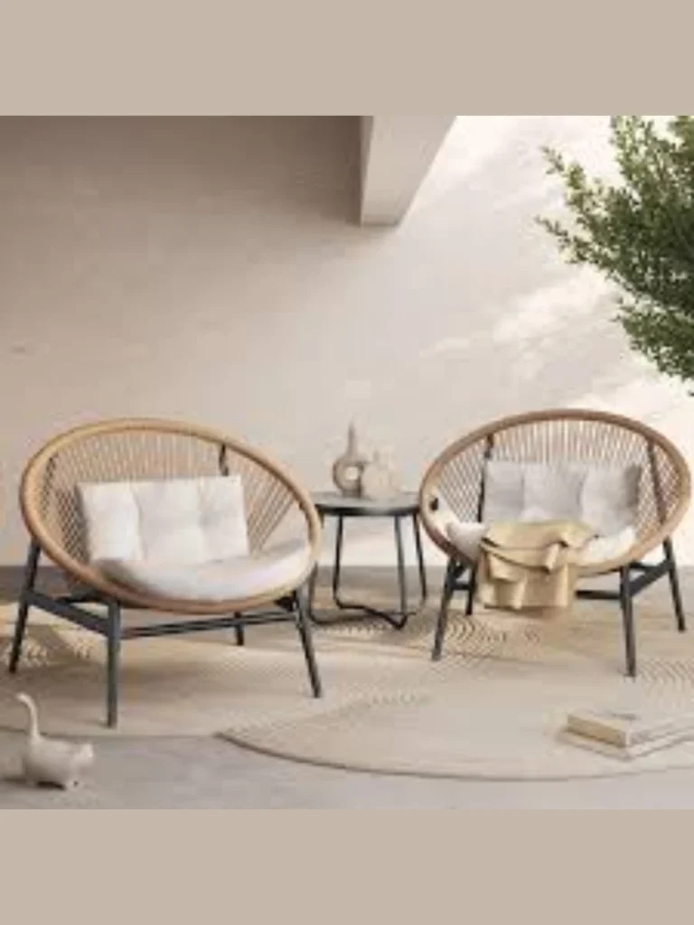 Hand Woven Rattan Outdoor Lounge Chairs