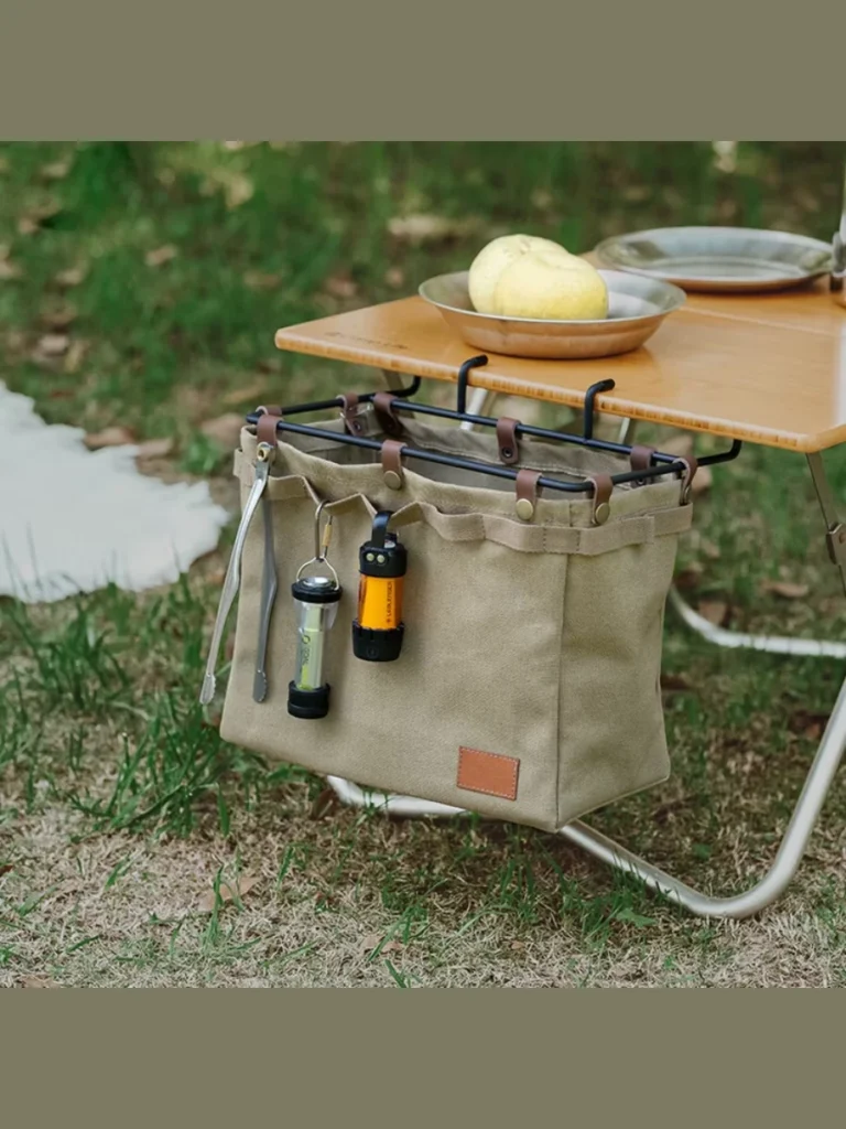 Hang a Canvas Pocket Organizer on Fence Posts for Tech Storage