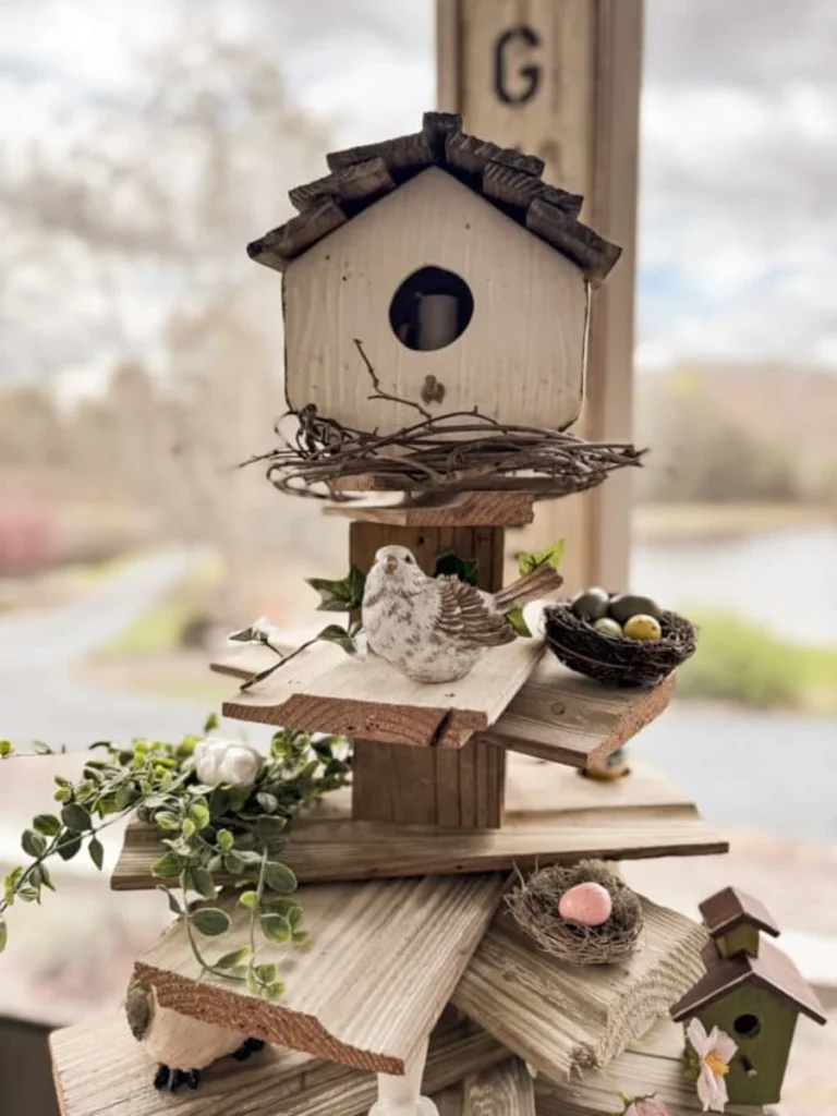 Hanging Whimsical Wooden Birdhouses
