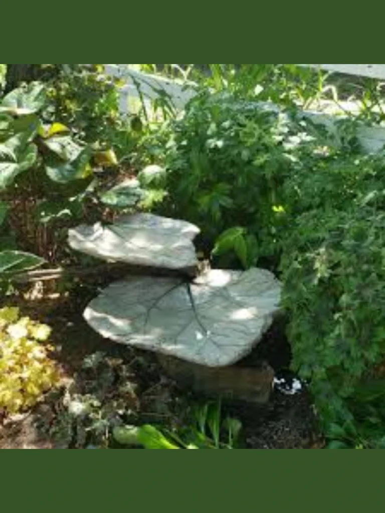 Heavy Cast concrete Leaf Bowls