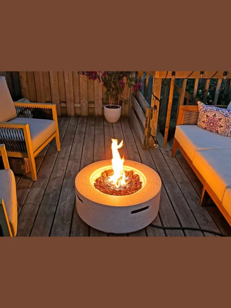 Heavy Composite Stone Fire Table Centers