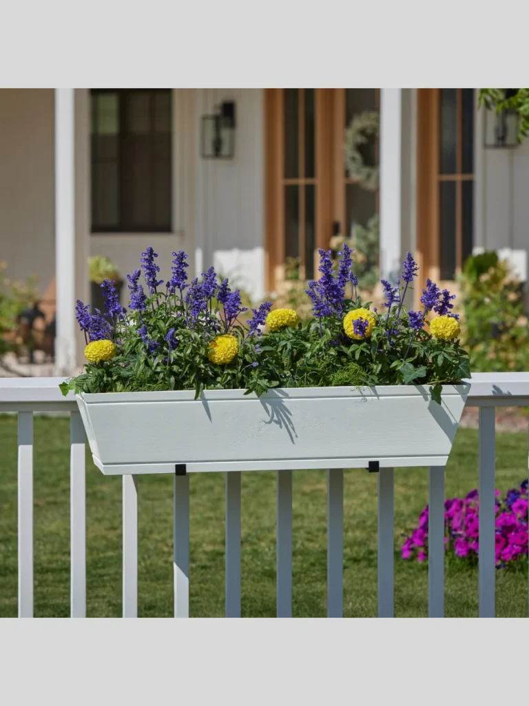 Heavy Gauge Weatherproof Metal Rail Planters