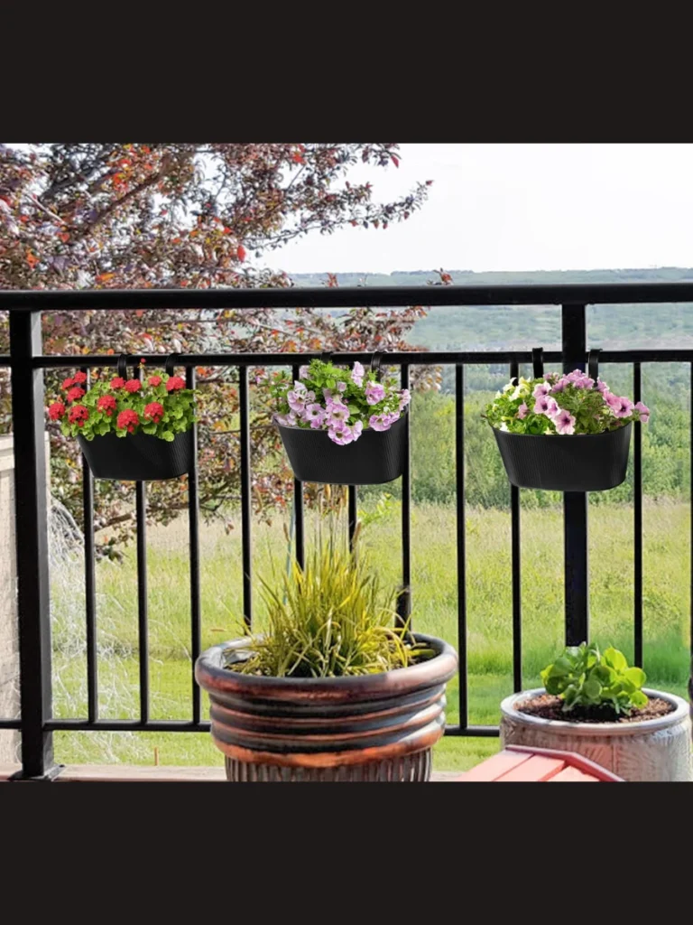 Heavy Gauge Weatherproof Metal Rail Planters