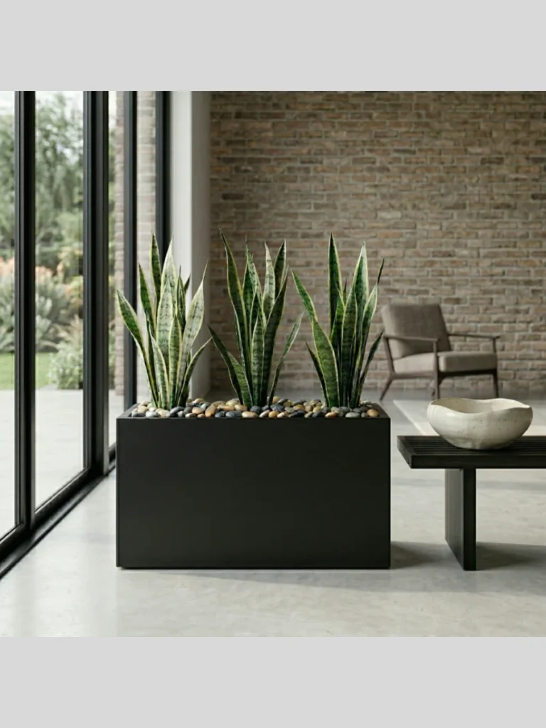 Heavy Gauge Weatherproof Metal Rail Planters