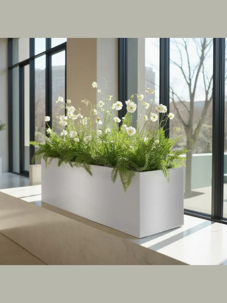 Heavy Gauge Weatherproof Metal Rail Planters