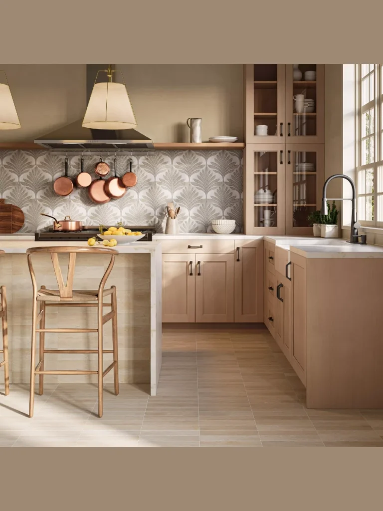 Heavy Golden Nocce Travertine Chevron Layouts