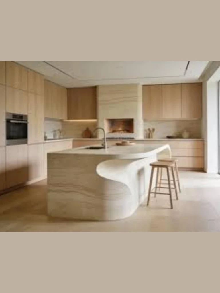 Heavy Monolithic Unpolished Travertine Islands