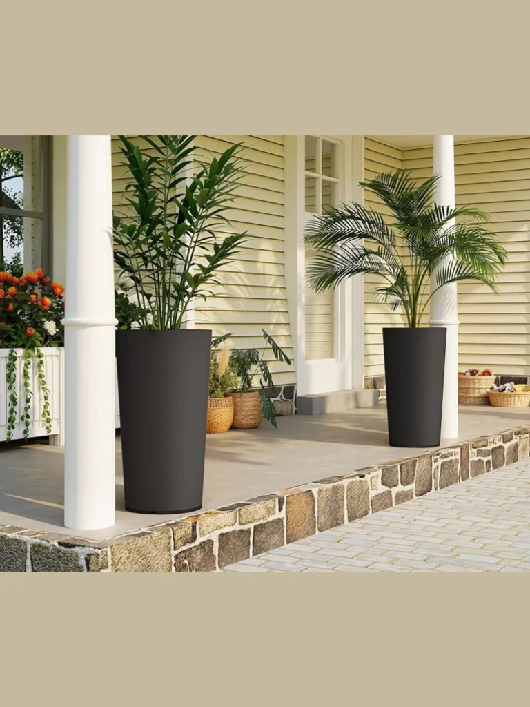 Heavy Weighted Composite Stone Planter Pots