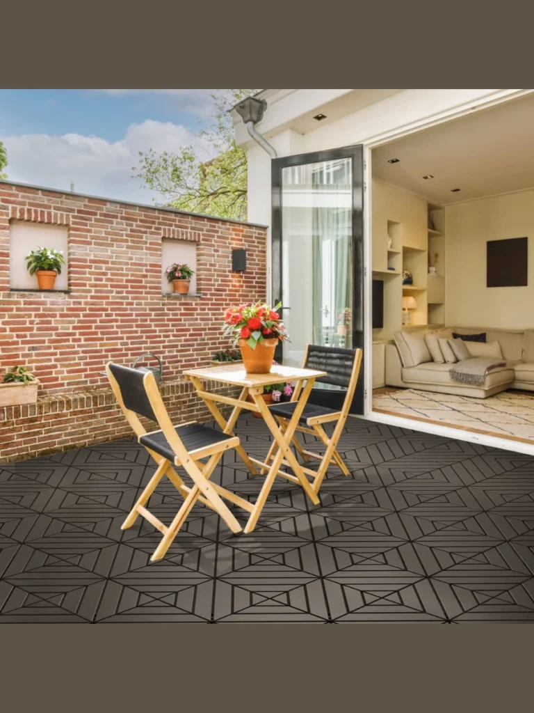 Snap Together Interlocking Wood Deck Tiles