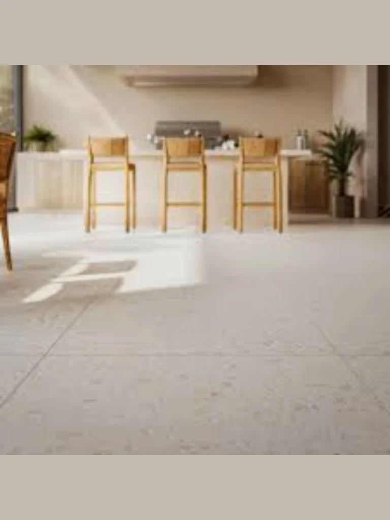 Hexagonal Limestone Mosaic Beverage Bar Planks