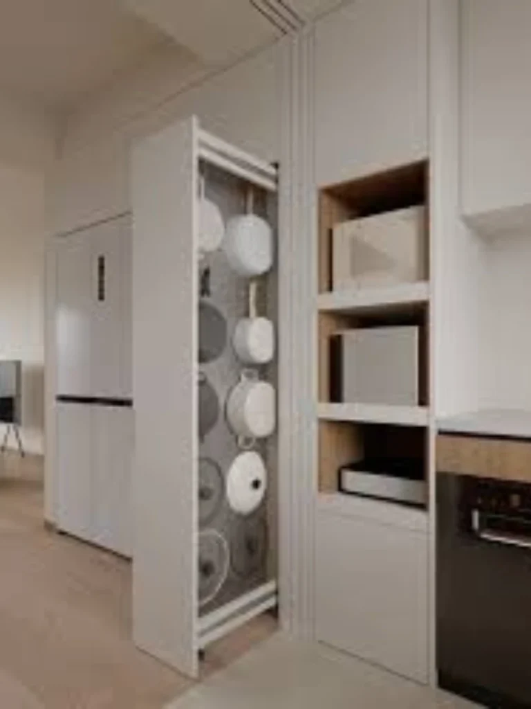 Hidden Pull Out Vertical Pantry Storage Units