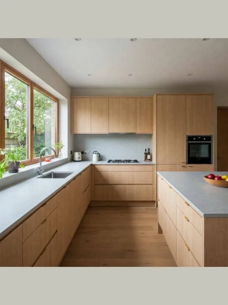 High Contrast Oak and Charcoal Stained Cabinetry